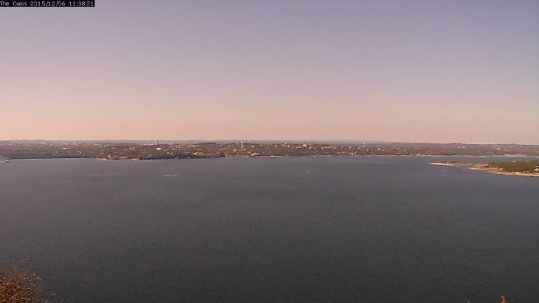 Lake Travis webcam, December 6, 2015 10:45 AM CT