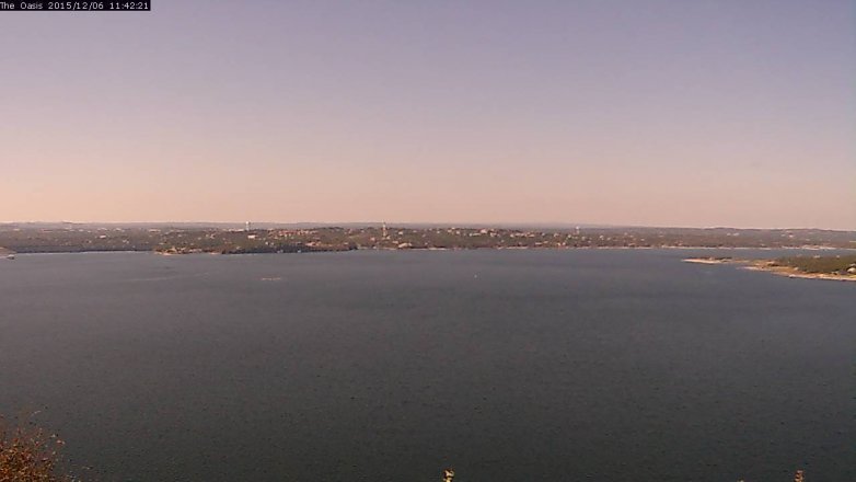 Lake Travis webcam, December 6, 2015 10:50 AM CT