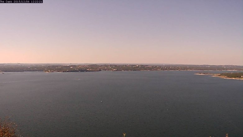 Lake Travis webcam, December 6, 2015 11:30 AM CT