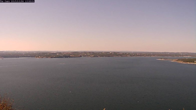Lake Travis webcam, December 6, 2015 11:35 AM CT