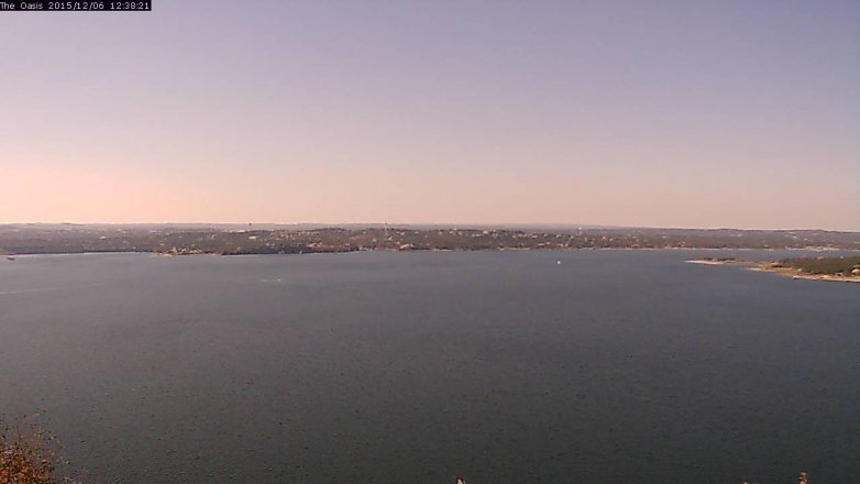 Lake Travis webcam, December 6, 2015 11:45 AM CT