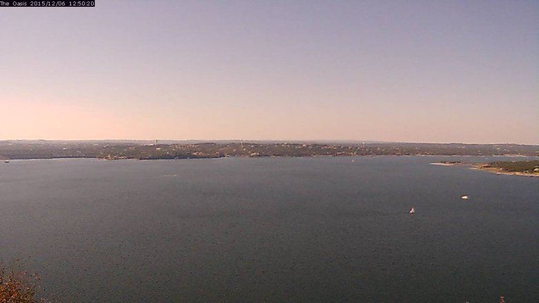 Lake Travis webcam, December 6, 2015 11:55 AM CT