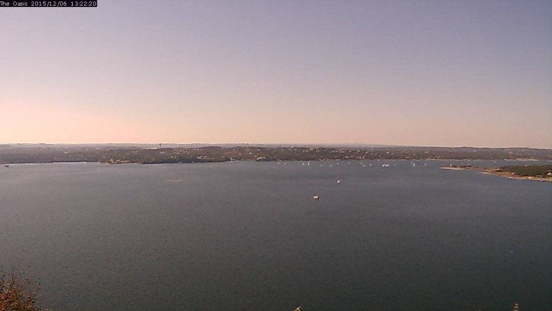 Lake Travis webcam, December 6, 2015 12:30 PM CT