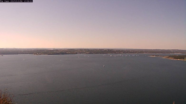 Lake Travis webcam, December 6, 2015 12:40 PM CT