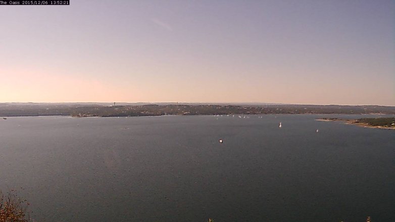 Lake Travis webcam, December 6, 2015 1:00 PM CT