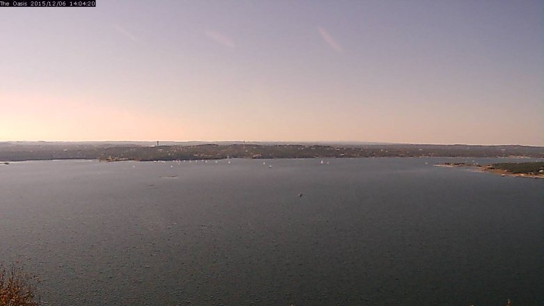 Lake Travis webcam, December 6, 2015 1:10 PM CT