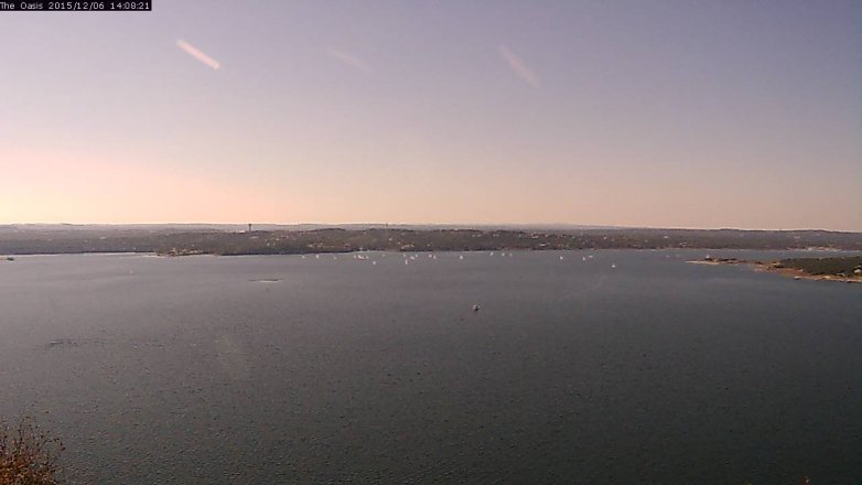 Lake Travis webcam, December 6, 2015 1:15 PM CT