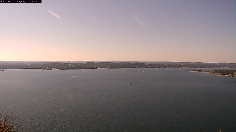 Lake Travis webcam, December 6, 2015 1:20 PM CT
