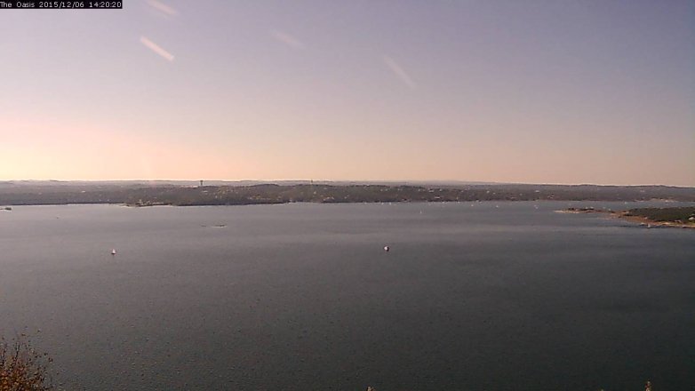 Lake Travis webcam, December 6, 2015 1:25 PM CT