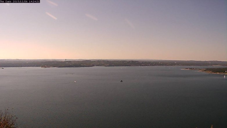 Lake Travis webcam, December 6, 2015 1:30 PM CT
