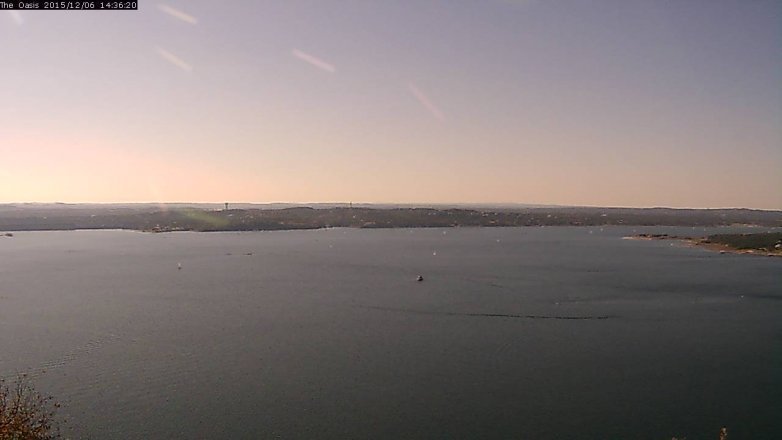Lake Travis webcam, December 6, 2015 1:45 PM CT