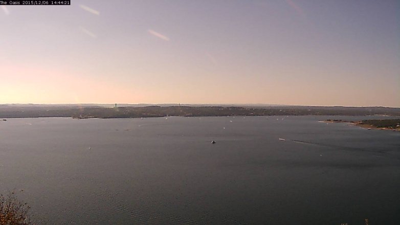 Lake Travis webcam, December 6, 2015 1:50 PM CT