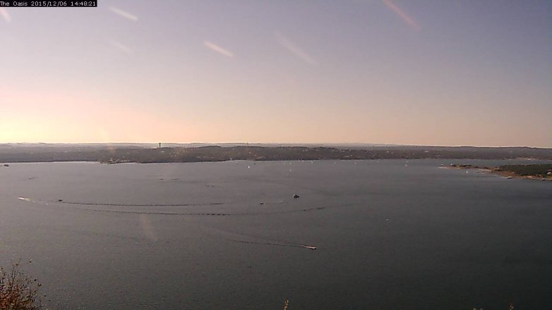 Lake Travis webcam, December 6, 2015 1:55 PM CT