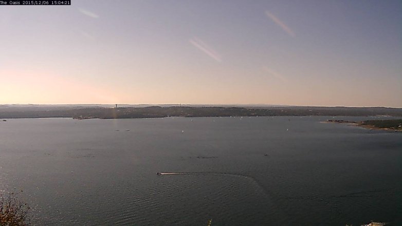 Lake Travis webcam, December 6, 2015 2:10 PM CT