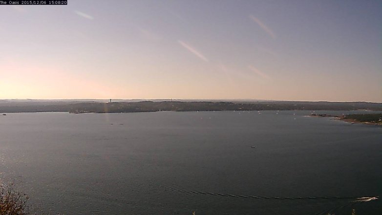 Lake Travis webcam, December 6, 2015 2:15 PM CT