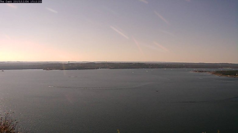 Lake Travis webcam, December 6, 2015 2:20 PM CT