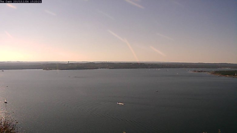 Lake Travis webcam, December 6, 2015 2:25 PM CT