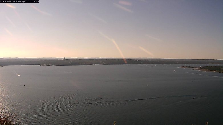 Lake Travis webcam, December 6, 2015 2:35 PM CT