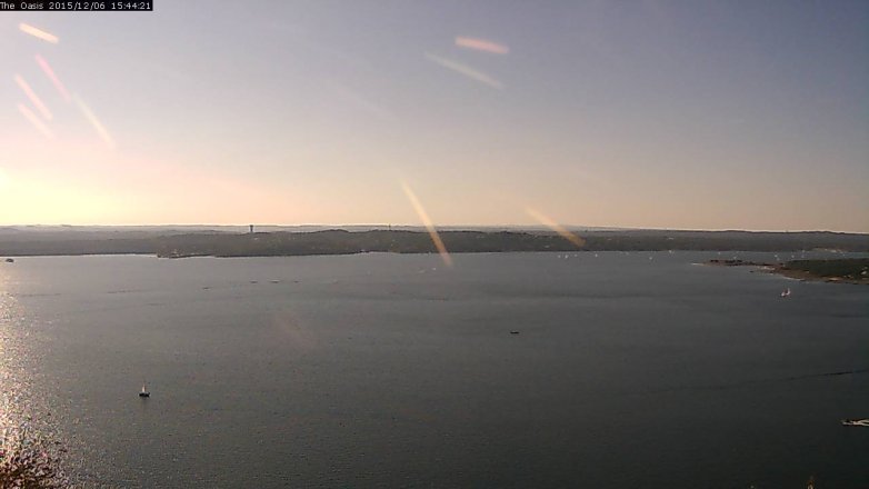 Lake Travis webcam, December 6, 2015 2:50 PM CT