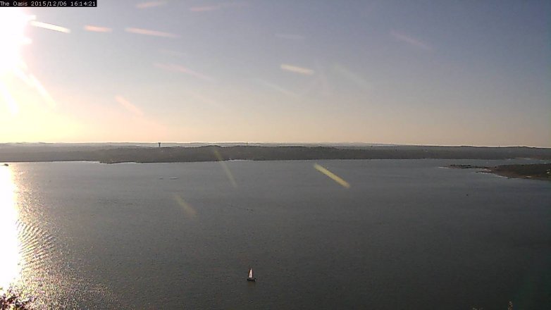 Lake Travis webcam, December 6, 2015 3:20 PM CT