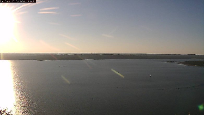 Lake Travis webcam, December 6, 2015 3:40 PM CT