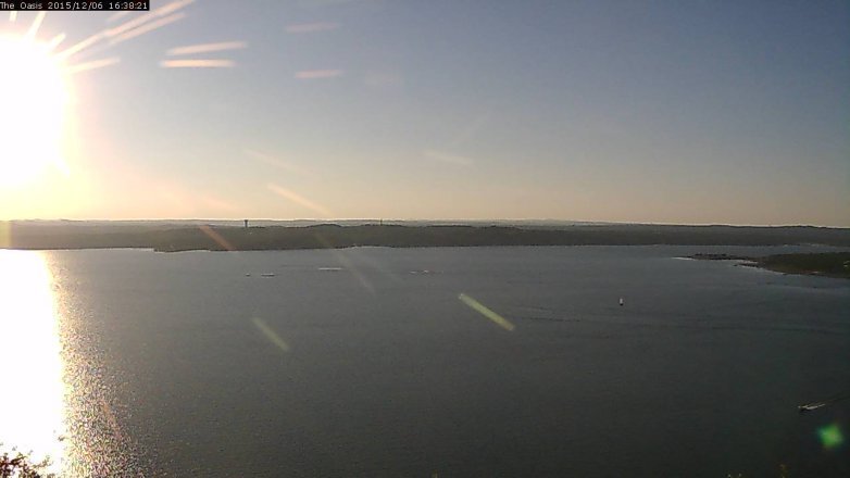 Lake Travis webcam, December 6, 2015 3:45 PM CT