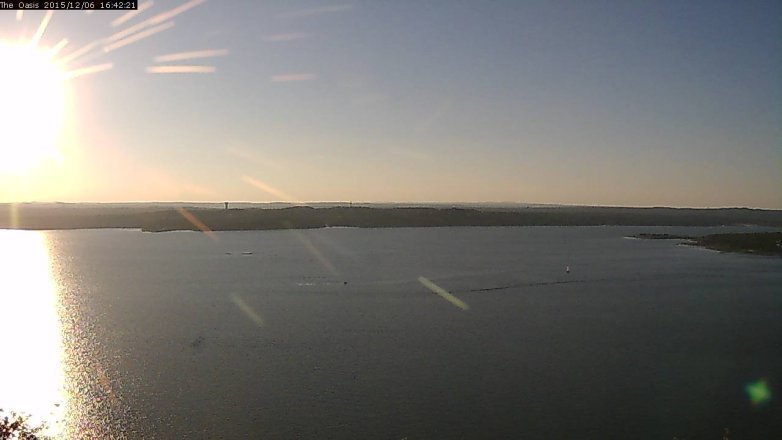 Lake Travis webcam, December 6, 2015 3:50 PM CT