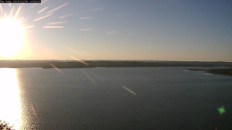 Lake Travis webcam, December 6, 2015 3:55 PM CT