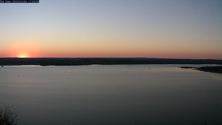 Lake Travis webcam, December 6, 2015 4:35 PM CT