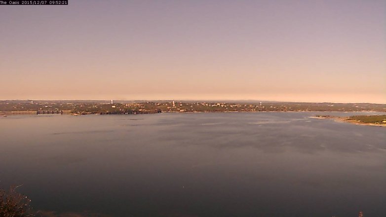 Lake Travis webcam, December 7, 2015 9:00 AM CT