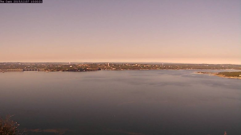 Lake Travis webcam, December 7, 2015 9:05 AM CT