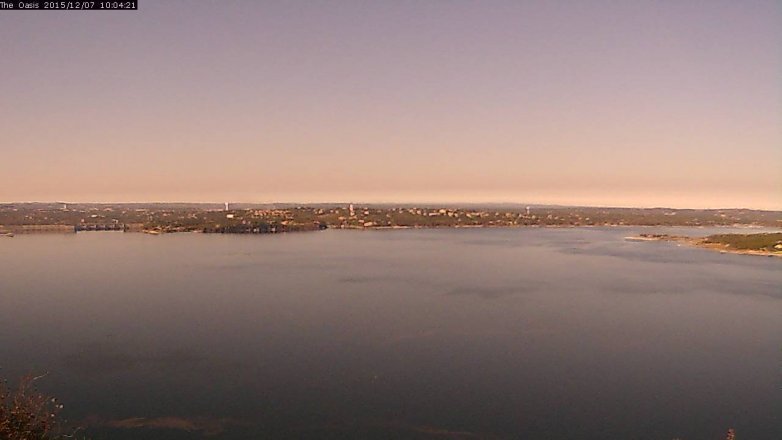 Lake Travis webcam, December 7, 2015 9:10 AM CT