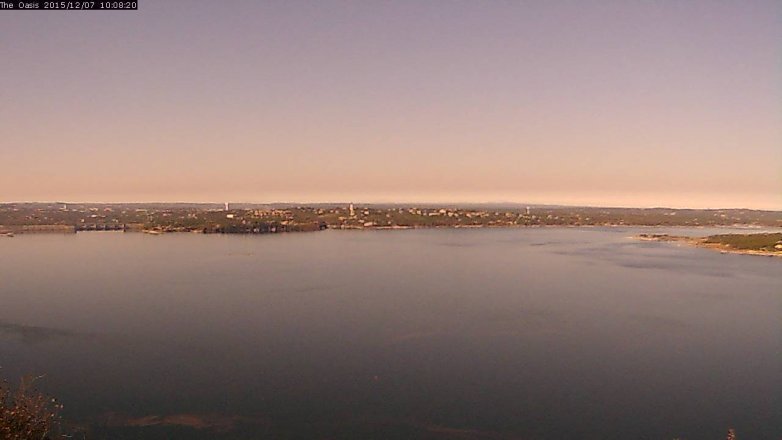 Lake Travis webcam, December 7, 2015 9:15 AM CT
