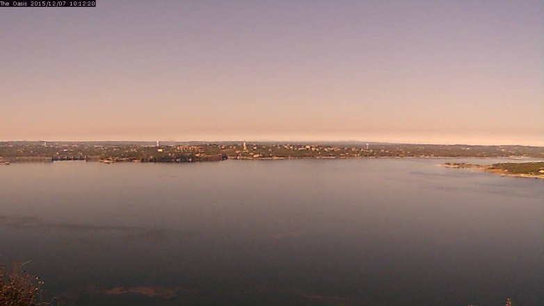 Lake Travis webcam, December 7, 2015 9:20 AM CT