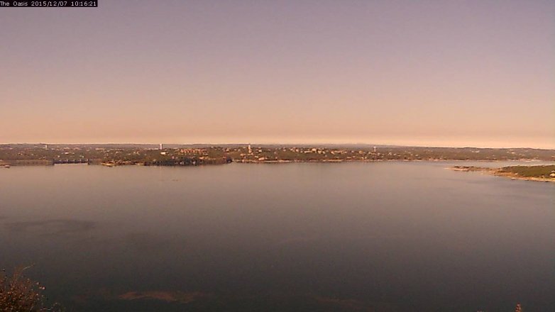 Lake Travis webcam, December 7, 2015 9:25 AM CT