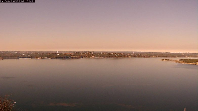 Lake Travis webcam, December 7, 2015 9:30 AM CT