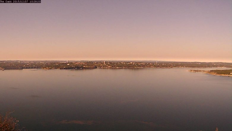 Lake Travis webcam, December 7, 2015 9:35 AM CT