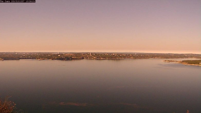 Lake Travis webcam, December 7, 2015 9:40 AM CT