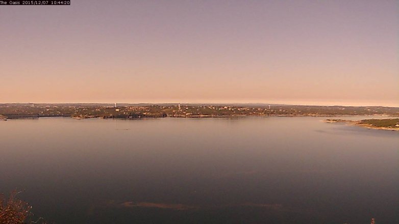 Lake Travis webcam, December 7, 2015 9:50 AM CT
