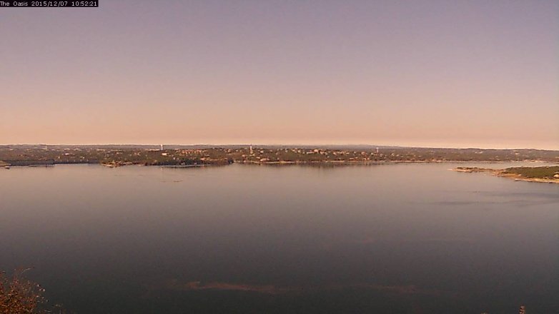 Lake Travis webcam, December 7, 2015 10:00 AM CT