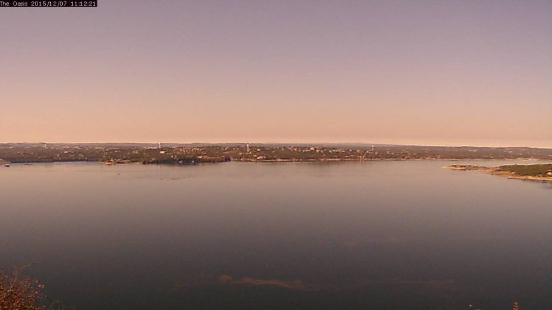 Lake Travis webcam, December 7, 2015 10:20 AM CT