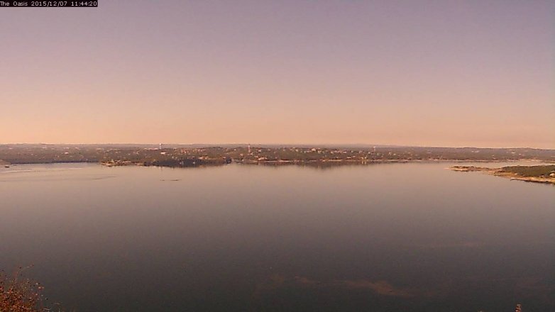 Lake Travis webcam, December 7, 2015 10:50 AM CT