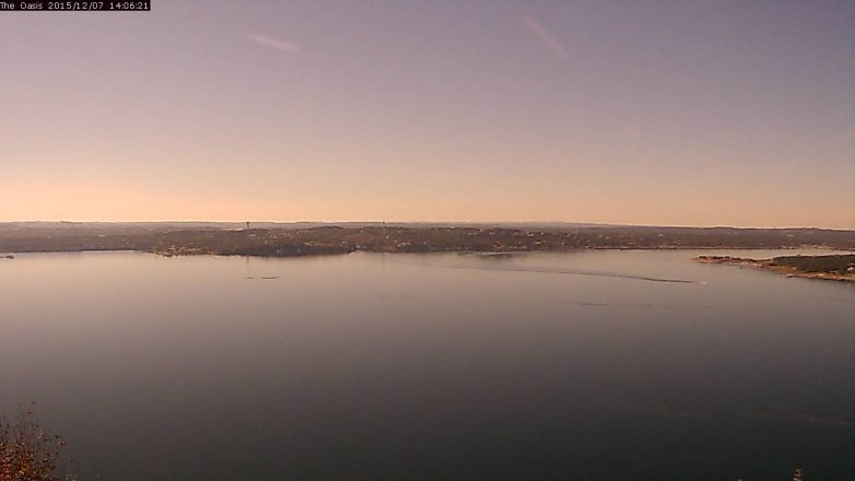 Lake Travis webcam, December 7, 2015 1:10 PM CT