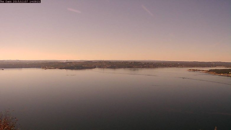 Lake Travis webcam, December 7, 2015 1:15 PM CT