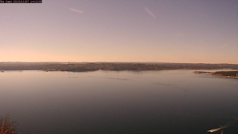 Lake Travis webcam, December 7, 2015 1:20 PM CT