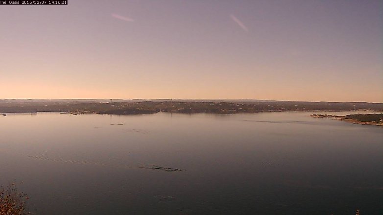 Lake Travis webcam, December 7, 2015 1:25 PM CT