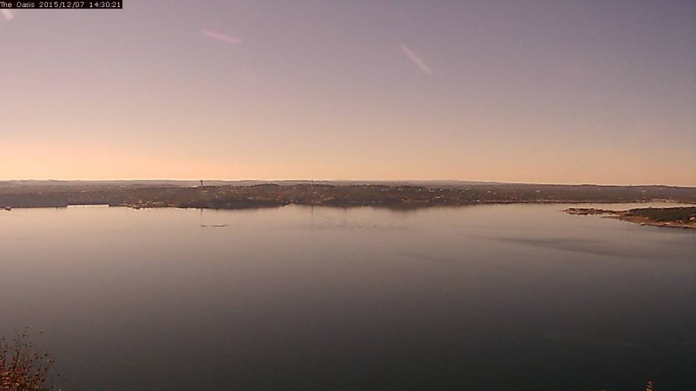 Lake Travis webcam, December 7, 2015 1:40 PM CT