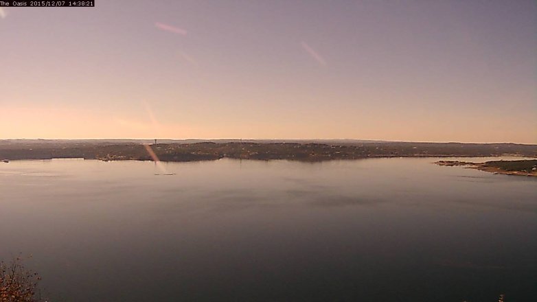 Lake Travis webcam, December 7, 2015 1:45 PM CT