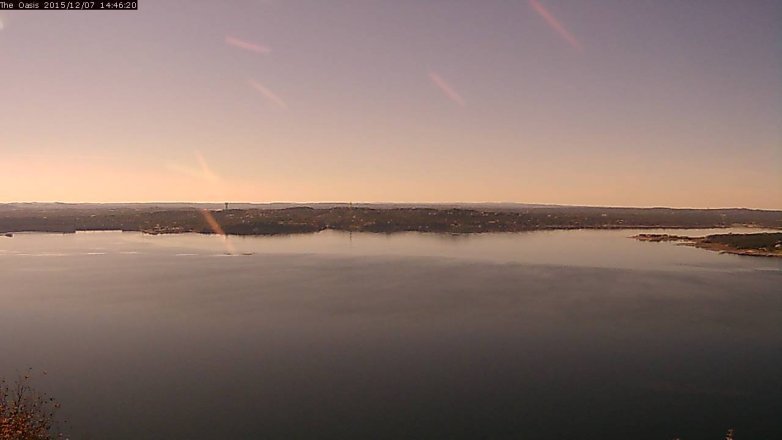 Lake Travis webcam, December 7, 2015 1:55 PM CT