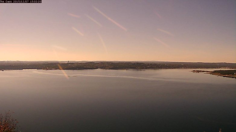Lake Travis webcam, December 7, 2015 2:10 PM CT